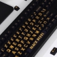 Black Gold Big Letters Pixel 104+25 Full PBT Dye-subbed Keycaps Set for Cherry MX Mechanical Gaming Keyboard